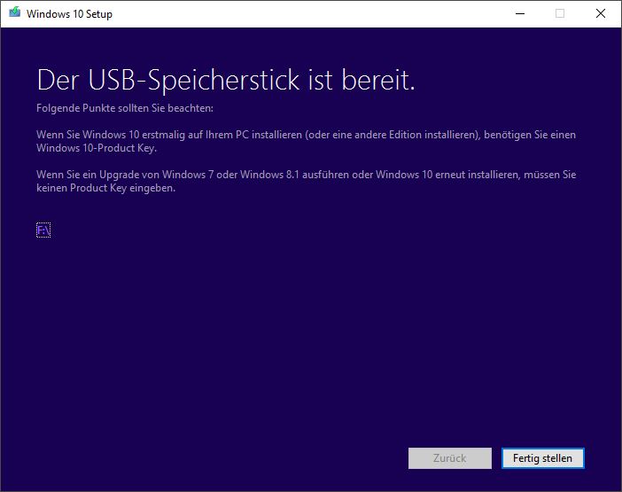 So erstellen Sie einen bootfähigen USB-Stick für Windows