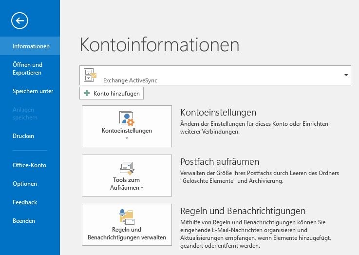 E-Mail-Konto in Outlook einrichten