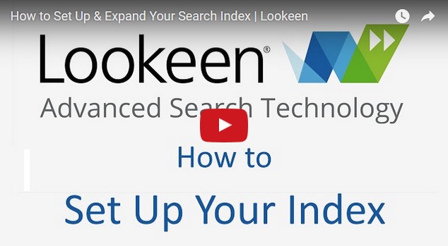 Video-Tutorial: Den Suchindex von Lookeen einrichten & erweitern